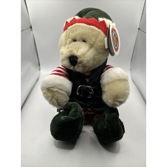 Starbucks Bearista Bear Holiday Elf 2001 Plush Stuffed Animal with Hang Tags - Picture 2 of 6